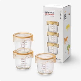 Hộp Đựng Thức Ăn Cho Bé - 280ml x 3 Set (Nắp: Màu Ngà - Tritan) - Locknlock - LLG542S3IVY